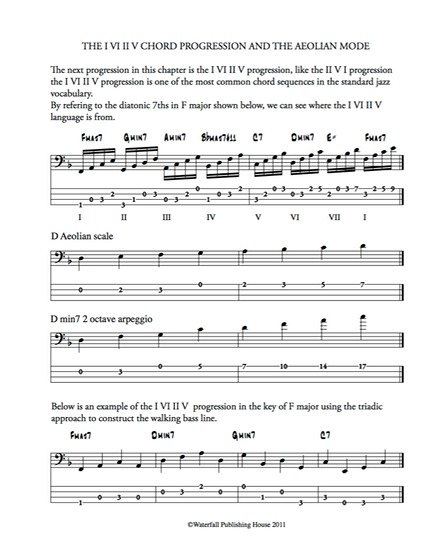 Bass chords - The minor scale Book III Standard lines bass tab 