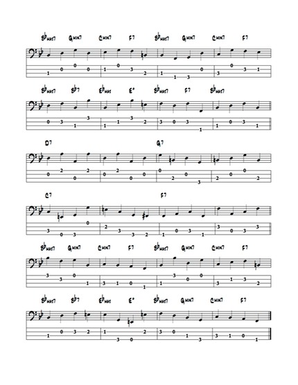 book II rhythm changes in 12 keys jazz bass lines..