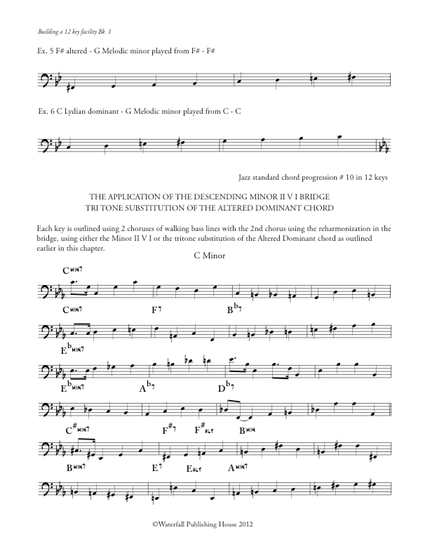 Jazz standard bass line transcription -Book IV Building a 12 key facility for the jazz bassist ex1