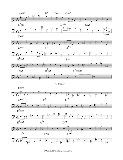 Jazz standard bass line transcription -Book IV Building a 12 key facility for the jazz bassist ex2