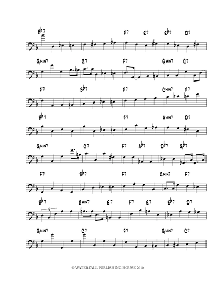 walking bass line transcription the blues - constructing walking jazz bass lines book I The blues in 12 keys.p2