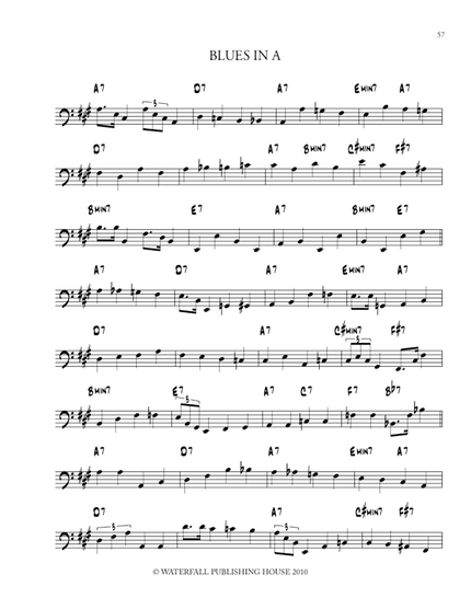 walking bass line transcription the blues - constructing walking jazz bass lines book I The blues in 12 keys.p3