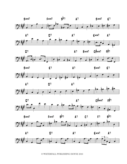 walking bass line transcription the blues - constructing walking jazz bass lines book I The blues in 12 keys.p4